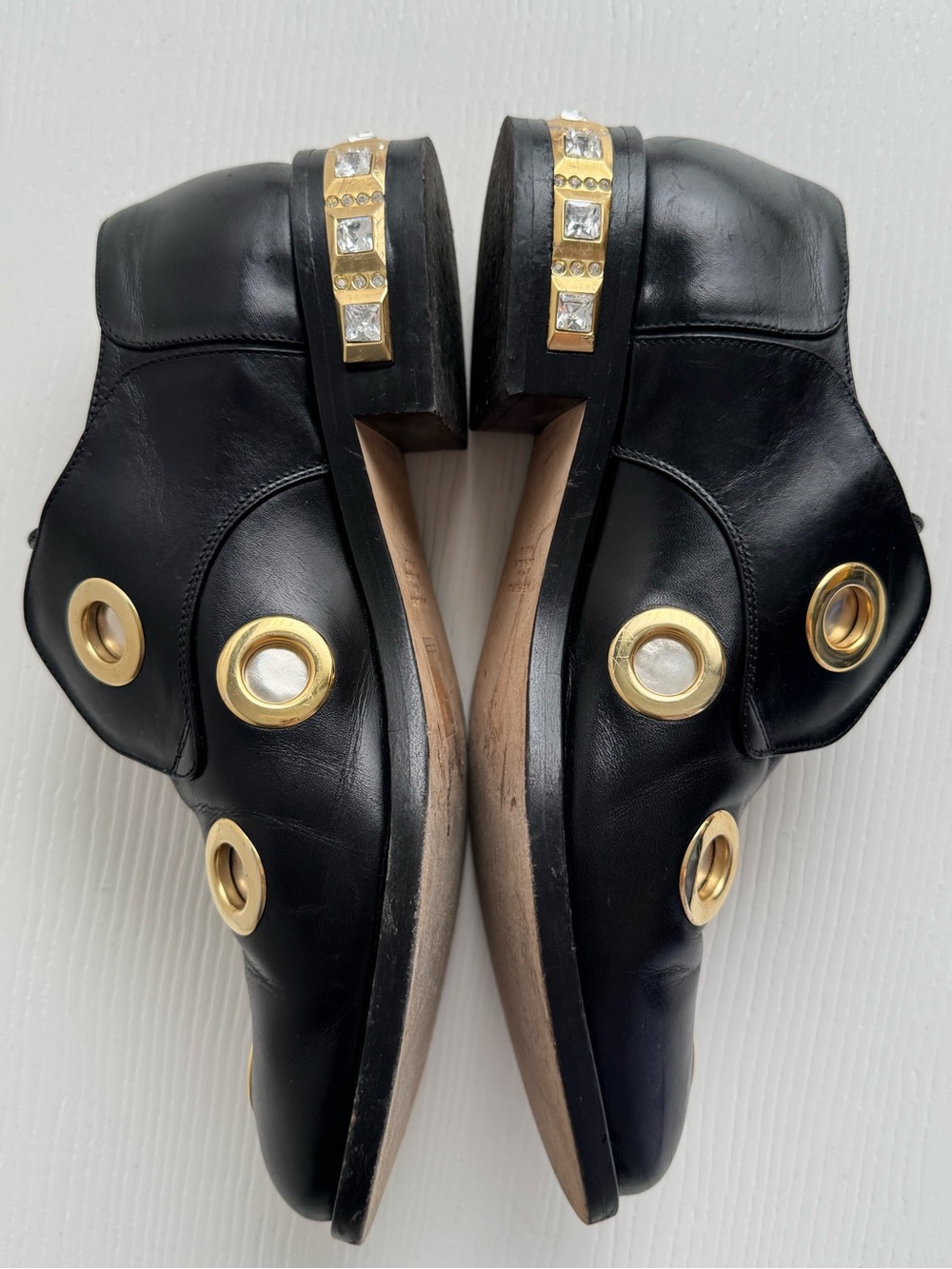 Cavalini Black Leather Embellished Loafers | Size 38.5 - Picture 4 of 12